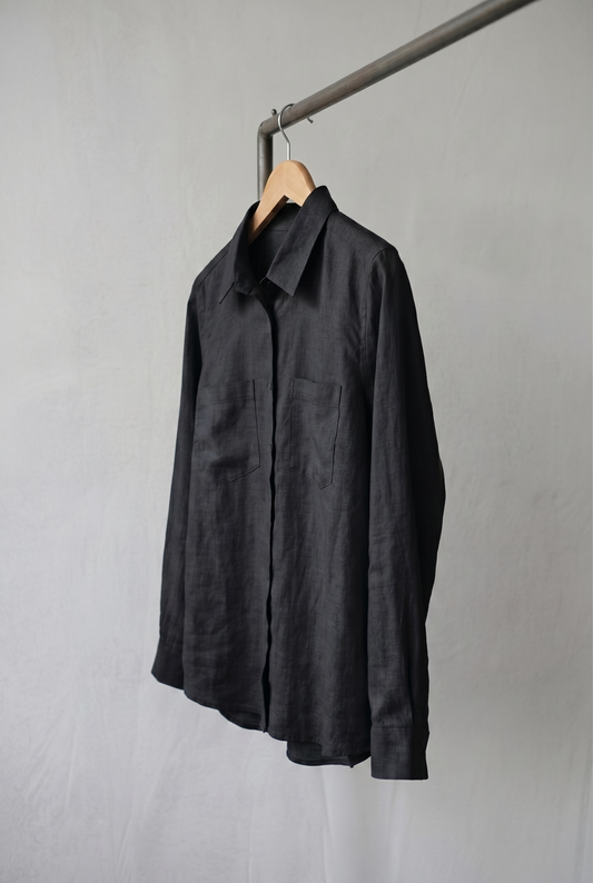Cecilia Black Linen Shirt
